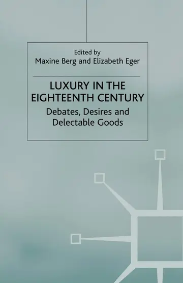 Cover of Luxury in the Eighteenth Century