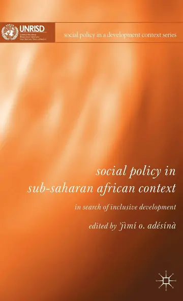 Cover of Social Policy in Sub-Saharan African Context