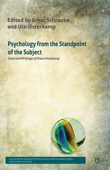 Cover of Psychology from the Standpoint of the Subject