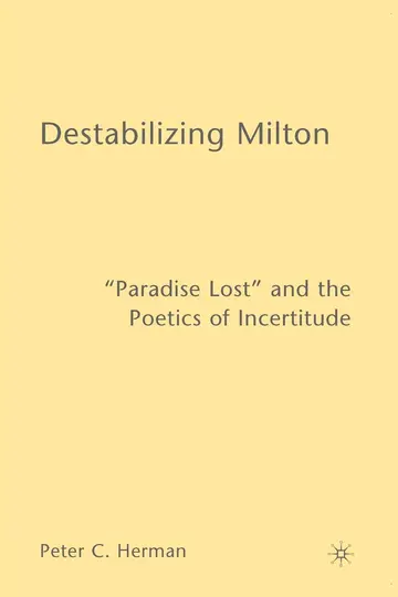 Cover of Destabilizing Milton