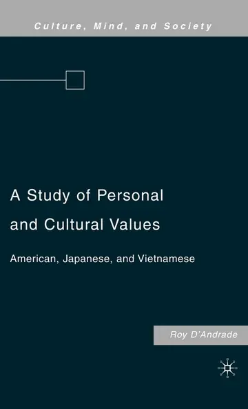 Cover of A Study of Personal and Cultural Values