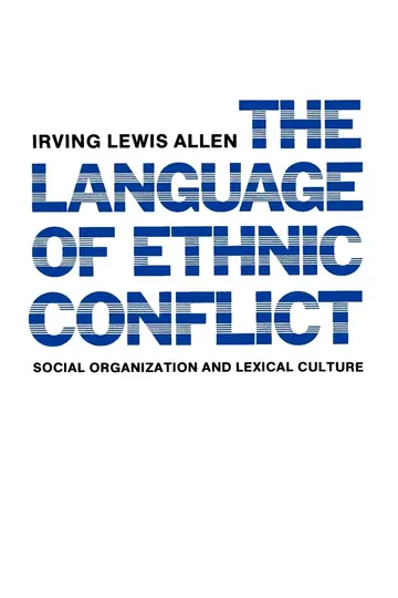 Cover of The Language of Ethnic Conflict