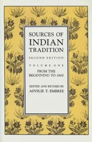 Cover of Sources of Indian Tradition