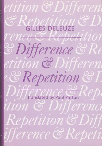 Cover of Difference and Repetition