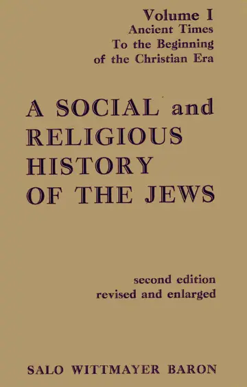 Cover of A Social and Religious History of the Jews