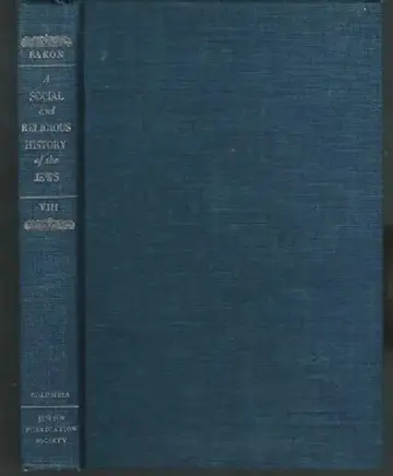 Cover of A Social and Religious History of the Jews
