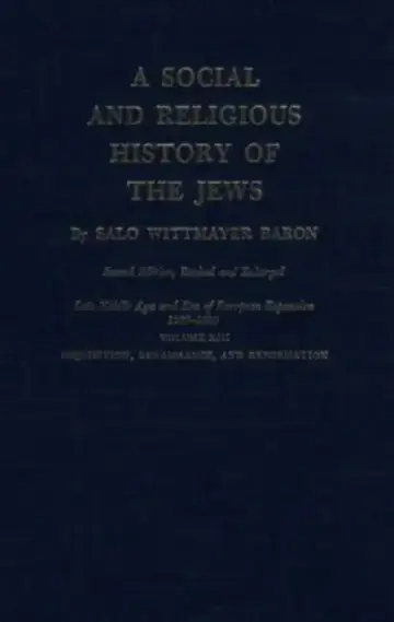 Cover of A Social and Religious History of the Jews