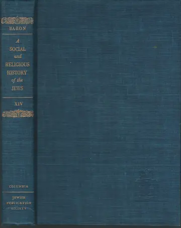 Cover of A Social and Religious History of the Jews