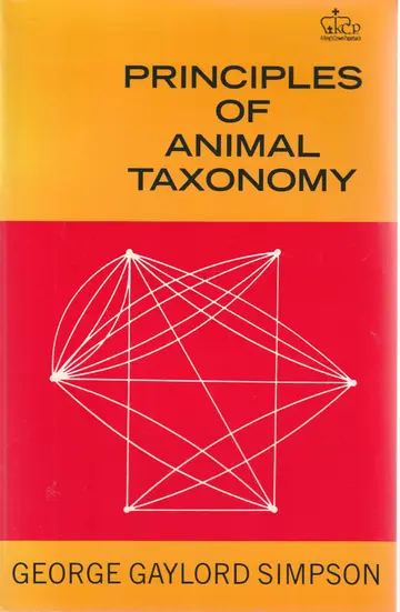 Cover of Principles of Animal Taxonomy