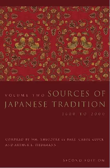 Cover of Sources of Japanese Tradition