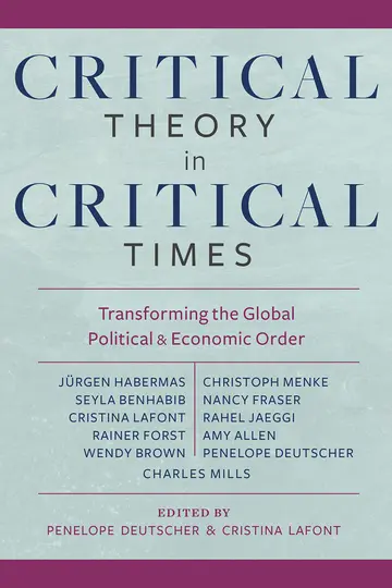 Cover of Critical Theory in Critical Times