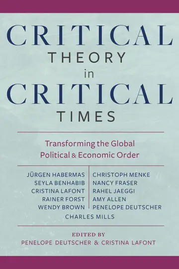 Cover of Critical Theory in Critical Times