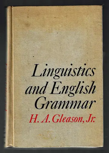 Cover of Linguistics and English Grammar