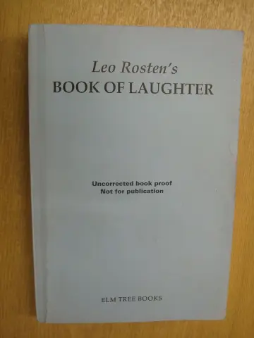 Cover of Leo Rosten's Book of Laughter