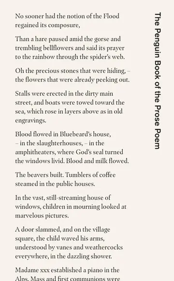 Cover of The Penguin Book of the Prose Poem