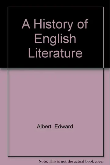 Cover of A History of English Literature