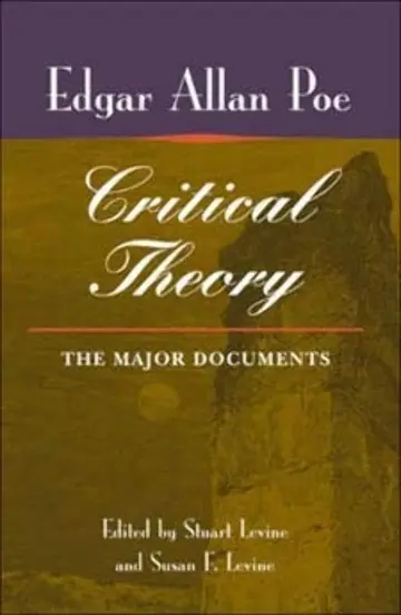 Cover of Poe's Critical Theory
