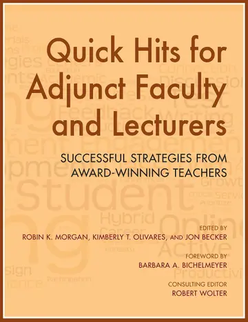 Cover of Quick Hits for Adjunct Faculty and Lecturers