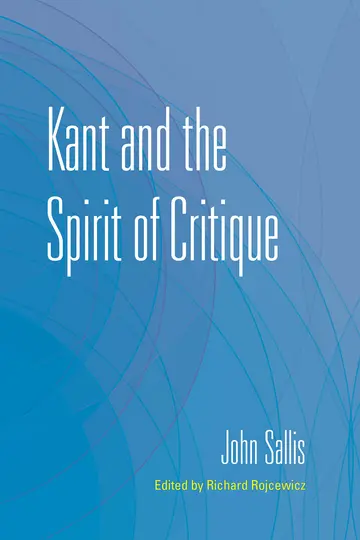 Cover of Kant and the Spirit of Critique