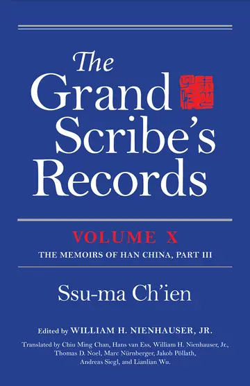 Cover of The Grand Scribe's Records, Volume X
