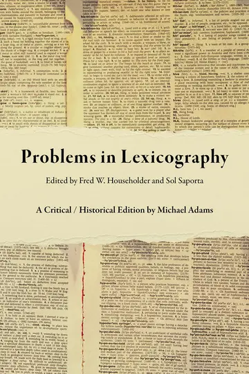 Cover of Problems in Lexicography