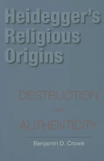 Cover of Heidegger's Religious Origins