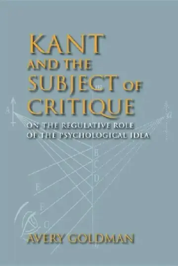Cover of Kant and the Subject of Critique