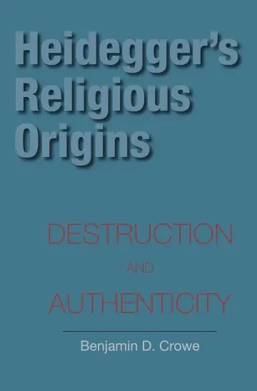 Cover of Heidegger's Religious Origins