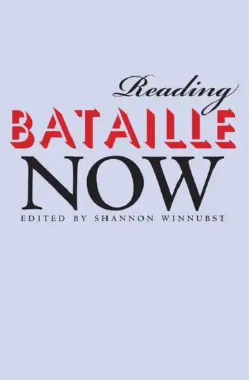 Cover of Reading Bataille Now