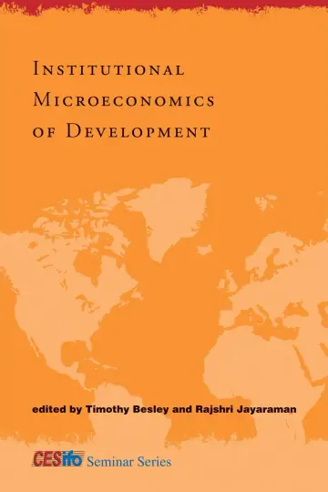 Cover of Institutional Microeconomics of Development