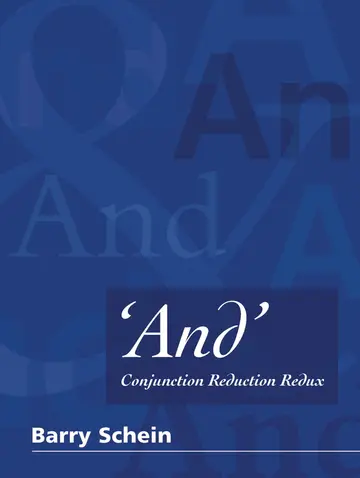 Cover of `And` – Conjunction Reduction Redux