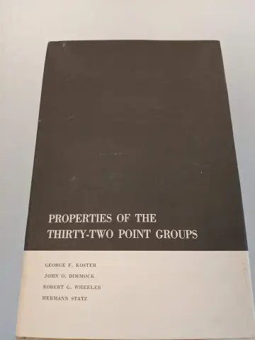 Cover of The Properties of the Thirty-Two Point Groups