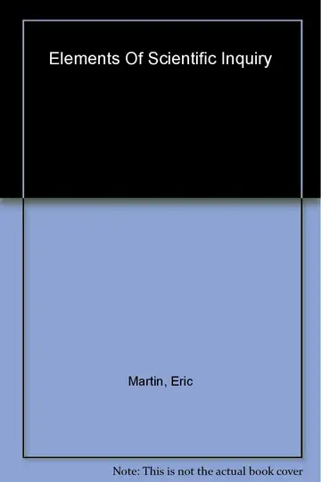 Cover of Elements of Scientific Inquiry