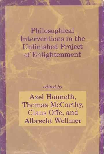 Cover of Philosophical Interventions in the Unfinished Project of Enlightenment