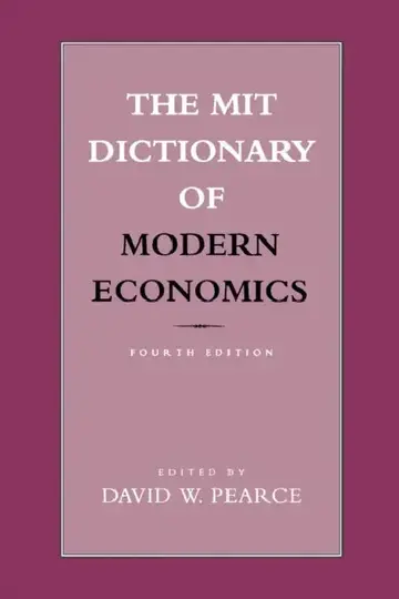 Cover of The MIT Dictionary of Modern Economics, fourth edition