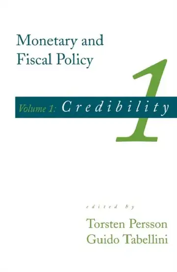 Cover of Monetary and Fiscal Policy, Volume 1