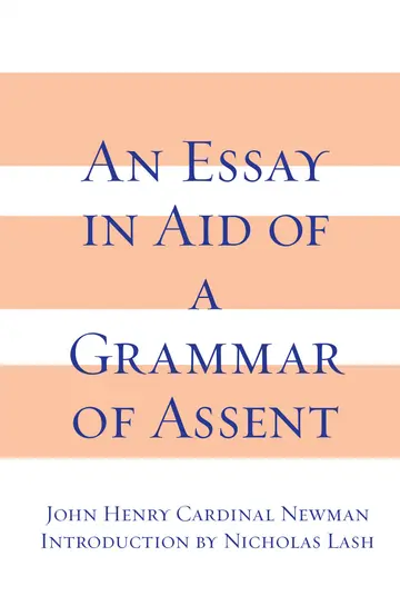 Cover of Essay in Aid of A Grammar of Assent, an