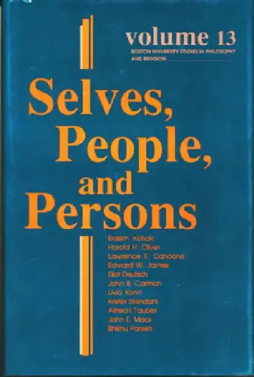 Cover of Selves, People, And Persons