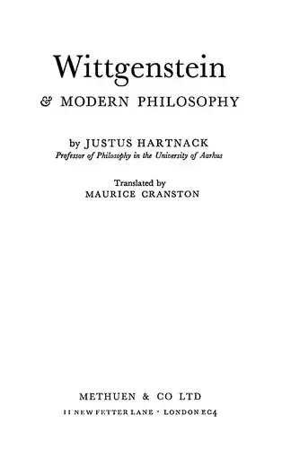 Cover of Wittgenstein and Modern Philosophy