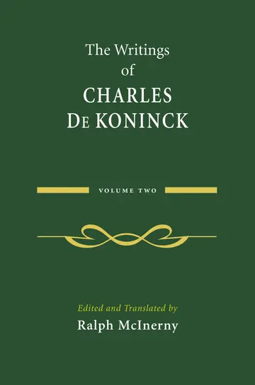 Cover of The Writings of Charles De Koninck