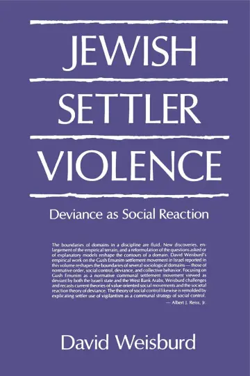 Cover of Jewish Settler Violence
