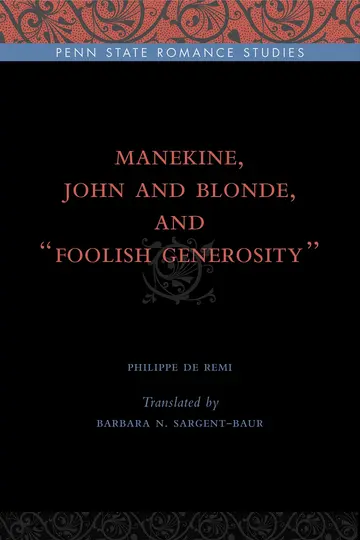 Cover of Manekine, John and Blonde, and "Foolish Generosity"
