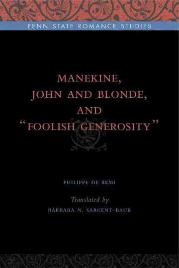 Cover of Manekine, John and Blonde, and "Foolish Generosity"