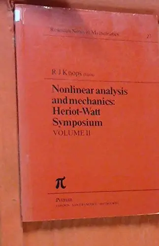 Cover of Nonlinear Analysis and Mechanics