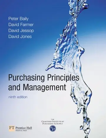 Cover of Purchasing, Principles and Management