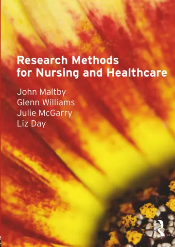Cover of Research Methods for Nursing and Healthcare