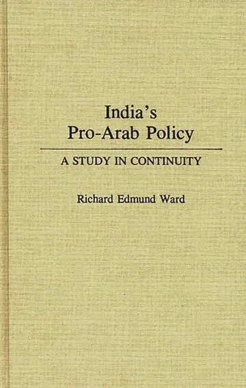 Cover of India`s Pro-Arab Policy