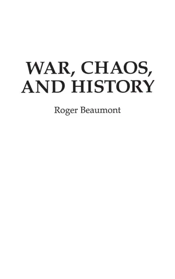 Cover of War, Chaos, and History