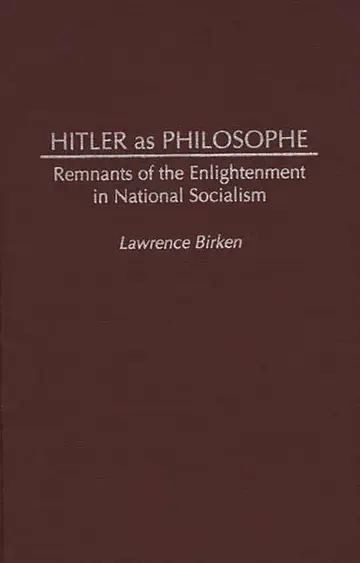 Cover of Hitler as Philosophe