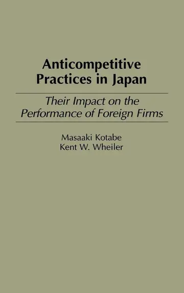 Cover of Anticompetitive Practices in Japan